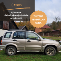 Vyhlásenie verejnej obchodnej súťaže na osobný automobil